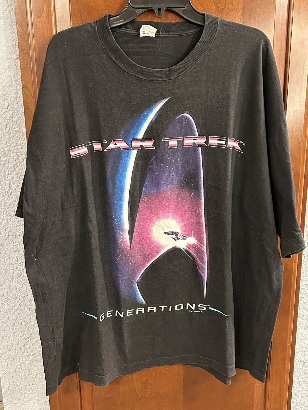 Vintage 1994 STAR TREK Generations T-Shirt Size XL Trademark Apparel Group EUC